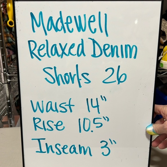 Madewell NWOT Relaxed Denim Shorts in Washed Black Size 26 - Picture 6 of 9